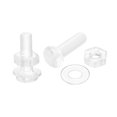 thumbnail image 1 of Unique Bargains M3 x 12mm Plastic Phillips Machine Screws with Nuts and Flat Washers, PC Flat Head Machine Bolts 20 Sets, 1 of 4
