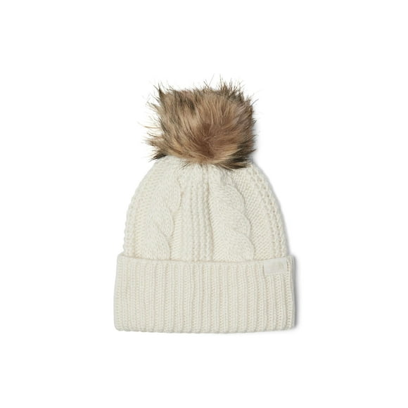 Gorro The North Face Oh Mega Fur Pom para mujer, color blanco Dune