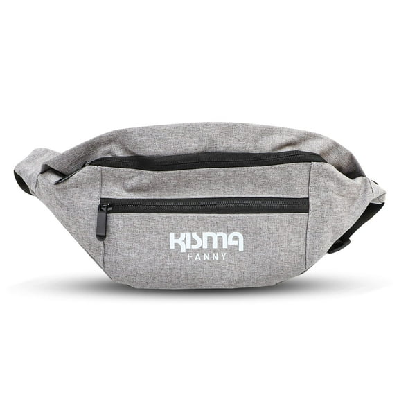 Kisma Casual Waist Fanny Pack for Men and Women with Adjustable Crossbody Waist and Shoulder Strap and Multiple Zippered Pockets for Hands-Free Travel Storage (Black)