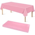 thumbnail image 1 of Paquete de 4 manteles desechables de plástico rosa para fiestas, decoraciones de cumpleaños rosas para mujeres y niñas, 1 of 1