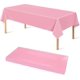 thumbnail image 1 of Paquete de 4 manteles desechables de plástico rosa para fiestas, decoraciones de cumpleaños rosas para mujeres y niñas, 1 of 1