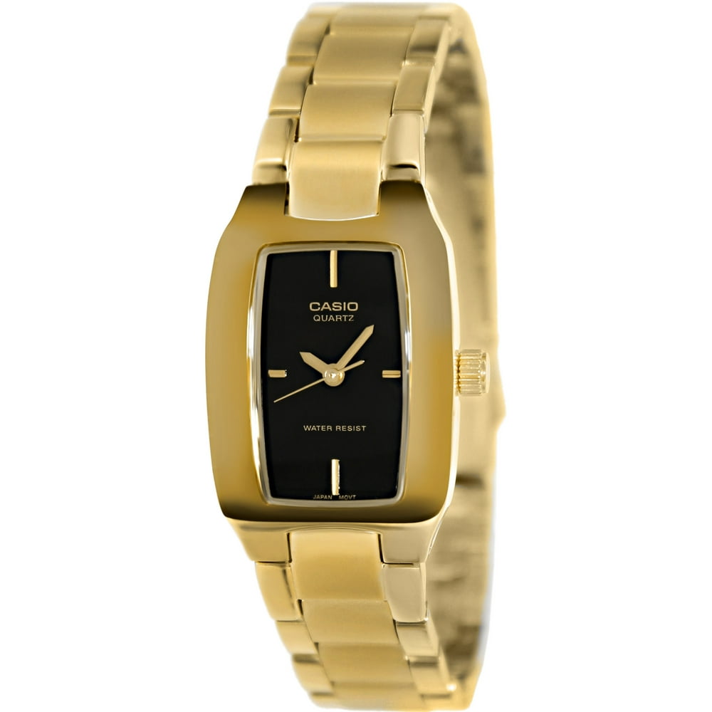 Casio Women's LTP1165N1C Gold Gold Tone Quartz Watch with Black Dial
