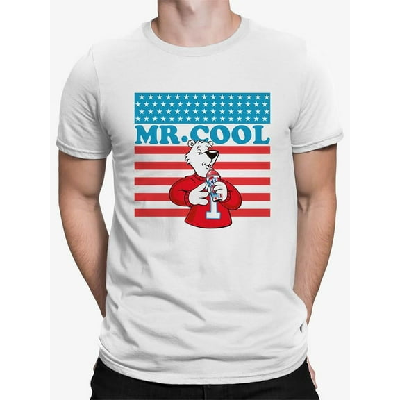 Mr. Cool Patriotic ICEE Polar-Bear Chill Graphic Men's T-shirt