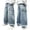 Blue, variant on shqvo 3t Jeans Boys High Waisted Plain Loose Denim Pants Boys Casual Baggy Fashion Long Trousers Streetwear with Pockets Blue 10-11 Years