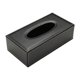 thumbnail image 2 of Caja de Pañuelos de material cuero de La PU Funda para Servilletero para El Automóvil Papel Higiénico - Negro, 2 of 8