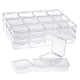 thumbnail image 1 of Paquete de 40 Cajas de Almacenamiento de Cuentas de PláStico Transparente con Tapa con Bisagras para ArtíCulos PequeñOs, Diamantes, Cuentas (2,2 X 2,2 X 0,79 Pulgadas), 1 of 5