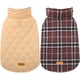 thumbnail image 1 of Kuoser Abrigo cálido para perros, chaqueta reversible para perros, impermeable, abrigo de invierno, estilo británico, ropa para perros a cuadros, abrigos para clima frío, chaqueta de nieve acogedora,, 1 of 4