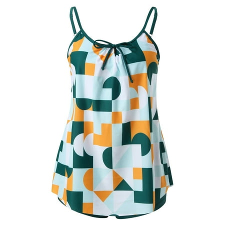 

Cathalem Board Shorts Boys Size 14 Women Vintage Print Bowknot Strappy Back Tankini Set Two Piece American Sports Bra Women Underwear Green Large