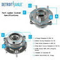 Detroit Axle - Front Wheel Hub Bearing Replacement for Nissan Murano Quest - 2pc Set Fits select: 2005-2007 NISSAN MURANO SL/SE/S, 2003-2004 NISSAN MURANO SL/SE