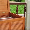 thumbnail image 3 of 4' Squash Brown Rectangular Indoor Home Furniture Cushion Storage Box, 3 of 6