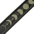 thumbnail image 3 of Levy's 2.5" Black Garment Leather Guitar Strap Green Moon, 3 of 3