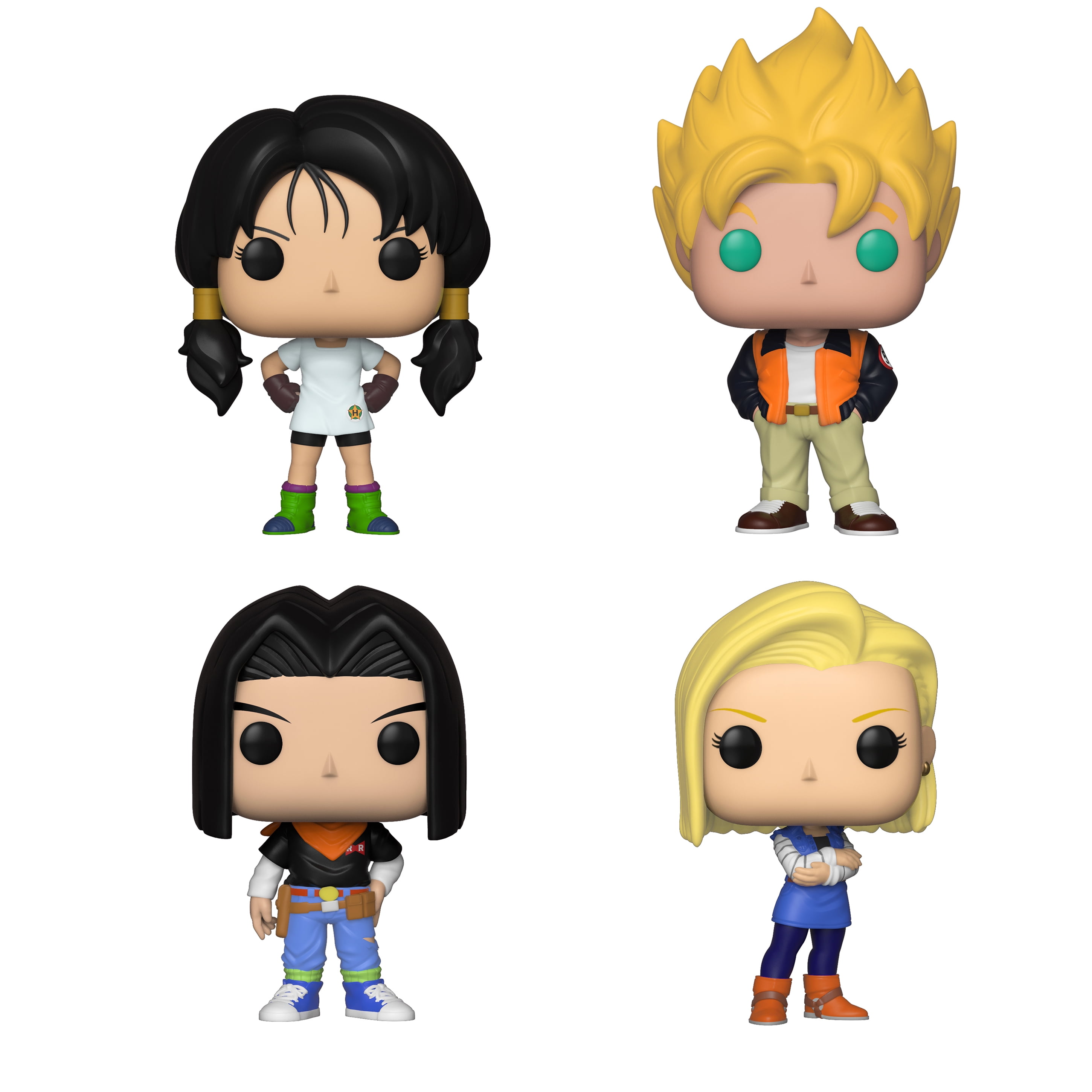 Funko POP! Animation Dragon Ball Z: Videl, Goku (Casual), Android 17, Android 18 (Series 5