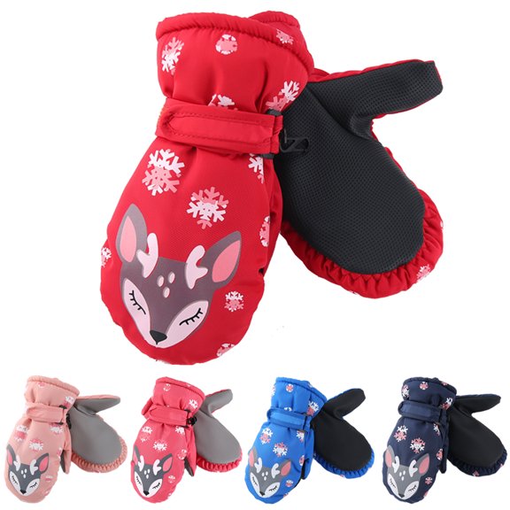 Infant Baby Toddler Kids Winter Mittnes Lined Fleece Warm Waterproof Ski Snow Gloves For Boys Girls