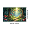 thumbnail image 3 of Enchanted Nature Backdrop Forest Fairy Butterfly Banner for Garden Wedding Kids Party Outdoor Event, 3 of 5
