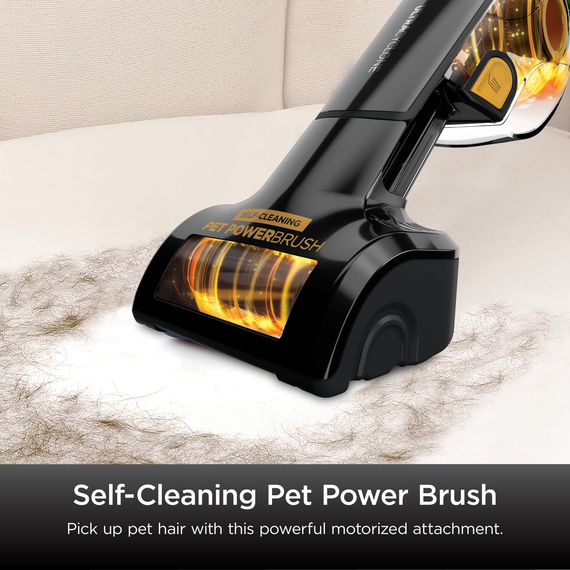 Shark UltraCyclone Pet Pro+ Handheld Vacuum, Pet Friendly, Self-Cleaning Pet Brush, CleanTouch Empty, CH951, Black