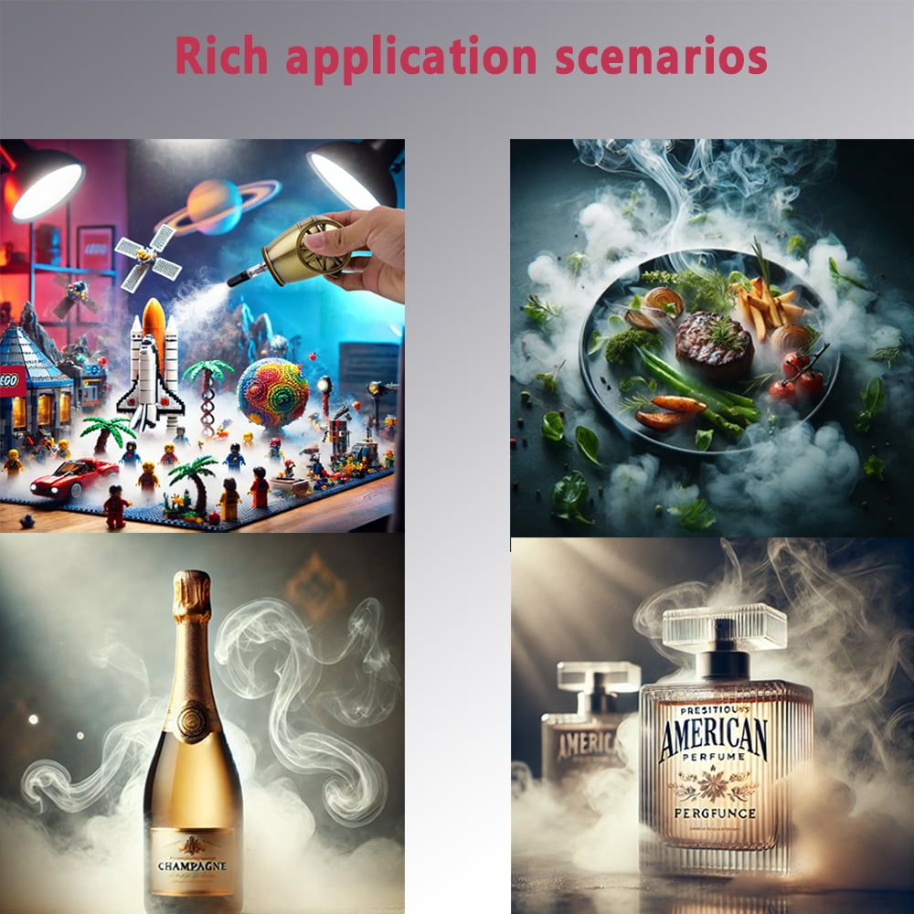 HSETIY Handheld Mini Smoke Machine 191754 Gold Easy-to-Use Rechargeable Remote Control Fog Machine
