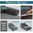 Lapalife Chaise Lounge Cover, Lounge Sofa Slipcover 1Piece Stretch