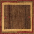 thumbnail image 1 of Ahgly Company Indoor Square Abstract Brown Modern Area Rugs, 6' Square, 1 of 4