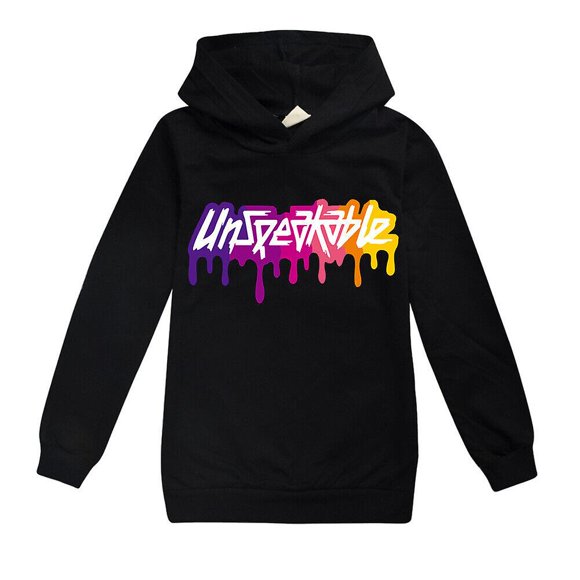 Unspeakable Hoodie For Kids, Unisex Printed Hooded Sweatshirts For 7-14y, Long Sleeve Pullover Tops For Boys And Girls, Youtube Merch Gift