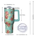 thumbnail image 2 of OBREWU Pioneer Flower Tumbler with Handle and Lid,Pioneer Flower 40oz Double Wall Vacuum Insulated Tumbler,Cups Gift for Women and Men, 2 of 7