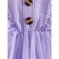 thumbnail image 6 of Gupgi Baby Girl Princess Dress Ruffle Sleeveless Button Front 3D Butterfly Tulle Dress Toddler Party Dress, 6 of 8