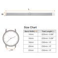 thumbnail image 2 of Correa de reloj de malla de acero inoxidable Uxcell de 16 mm con cierre magnético de liberación rápida, plateado, 2 of 7