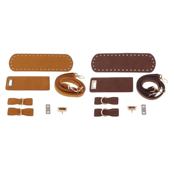 2Set DIY PU Leather Bag Bottom Shaper Mat Cushion Base Twist Lock for Bag Making