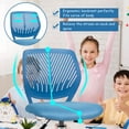 thumbnail image 5 of Giantex Swivel Office Desk Chair, Small Armless Task Chair with Hollow-out Back, Upholstered Mesh Seat, Sturdy Construction, Height Adjustable Computer Chair for Study, 5 of 10