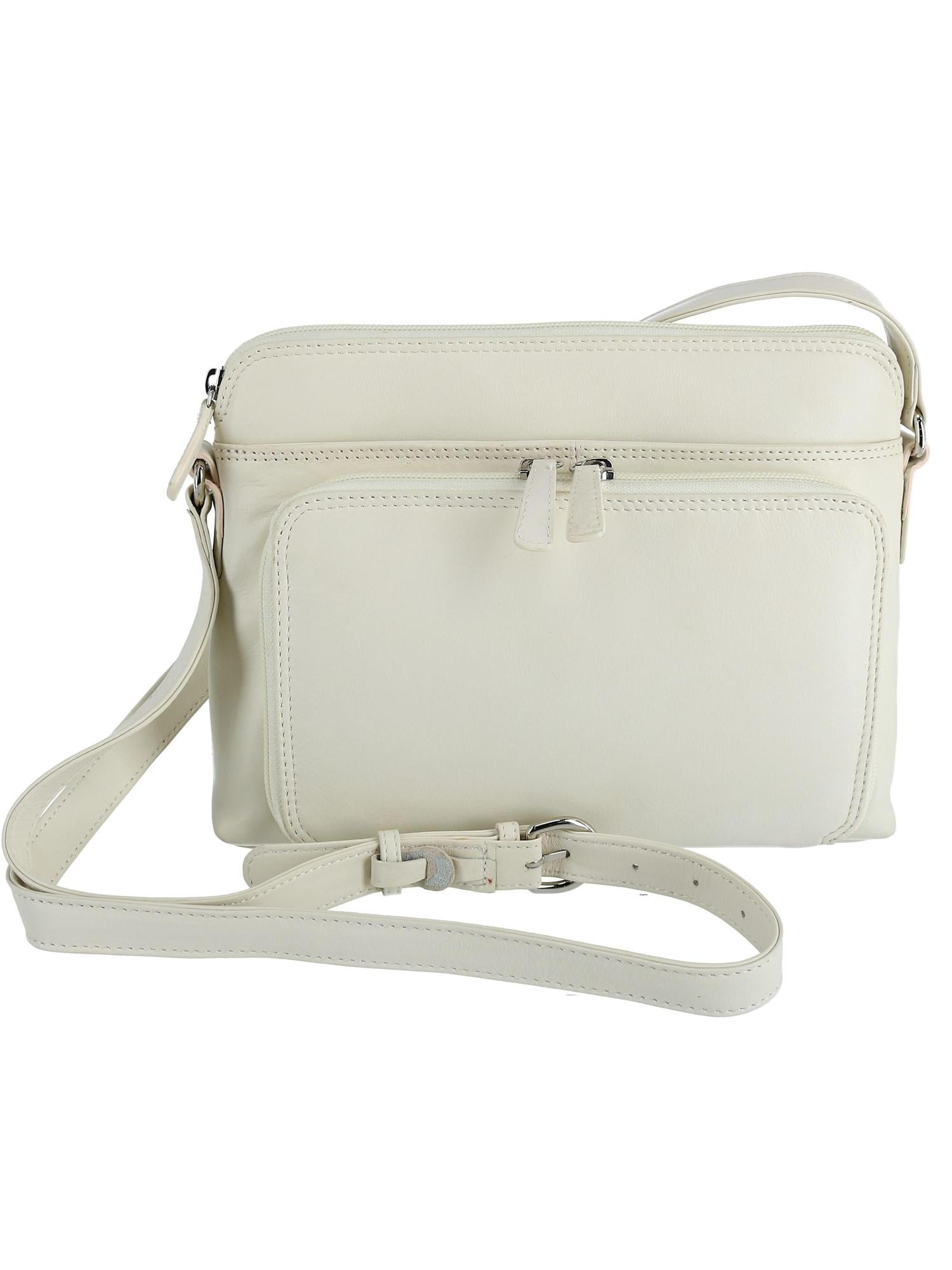 CTM® Leather Shoulder Bag Purse with Side Organizer (Women's) Walmart
