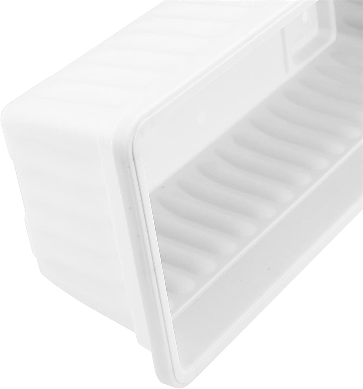 Window Box Planter with Saucers,Bexikou 3 Pack Plastic Vegetable Flower Planters Boxes 17 inches Rectangular Flower Pots for Indoor Outdoor Garden, Patio, Home Decor (White)