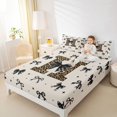 thumbnail image 4 of Feelyou Fashion Initial H Twin Sheet Sets, Bow Cheetah Leopard Print Bedding, 3pcs, 4 of 7