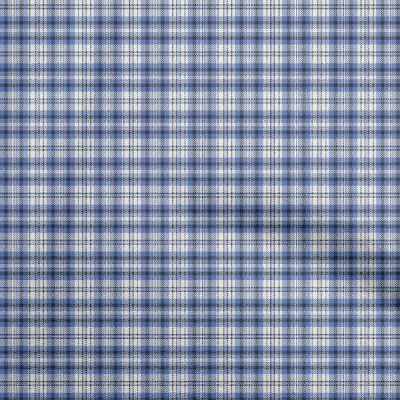 oneOone Polyester Spandex Blue2 Fabric Check Sewing Craft Projects Fabric Prints By Yard 56 Inch Wide