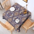 thumbnail image 2 of Multicolor Ethnic Geometric Pattern (4) Square Tablecloth,Waterproof Square Table Cover,Wipeable Spillproof Washable Table Cover for Home Kitchen Party Decor 60"x60"(152x152cm), 2 of 6