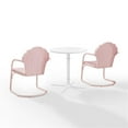 thumbnail image 5 of Crosley Furniture Tulip 3 Piece Metal Outdoor Bistro Set in Pastel Pink, 5 of 8