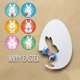 thumbnail image 5 of Pack Pegatina Conejito Pascua Ganfancp 1 Rollo 500 Postes, 5 of 7