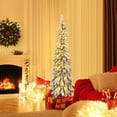 thumbnail image 3 of Árbol de Navidad Costway preiluminado 150 cm flocado 150 luces LED, 3 of 5