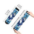 thumbnail image 5 of Bingfone Blue And White Butterflies Design Patterned Men'S Women'S Casual Cotton Socks, 5 of 9