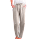 thumbnail image 2 of Pantalones informales de lino lisos para mujer con cintura elástica y cordón, 2 of 7