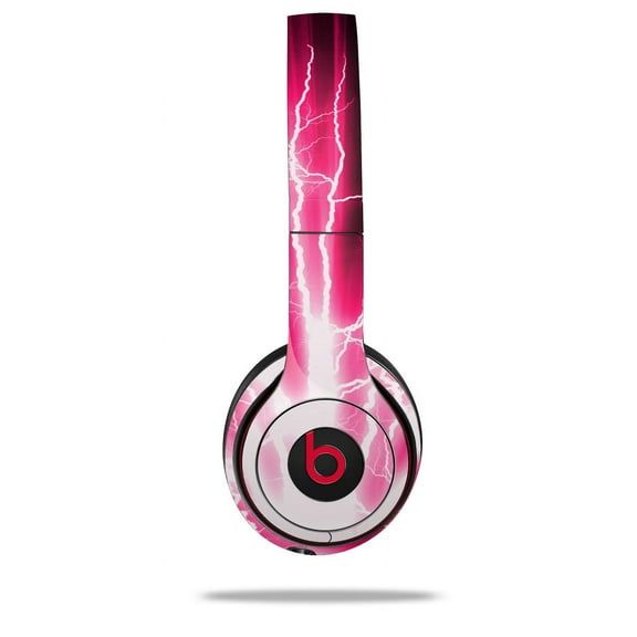 Skin Decal Wrap for Beats Solo 2 and Solo 3 Wireless Headphones Lightning Pink (BEATS NOT INCLUDED) by WraptorSkinz