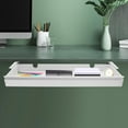 thumbnail image 6 of 30 Inch Under Desk Mounted Sliding Pull-out Drawer Storage for Sit Stand Workstation Office(Applicable Table Thickness: 0.79in) White, 6 of 16