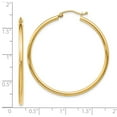 thumbnail image 4 of 14K Yellow Gold Earring Hoop Women'S 40 mm 39 Polished Earrings, 4 of 4