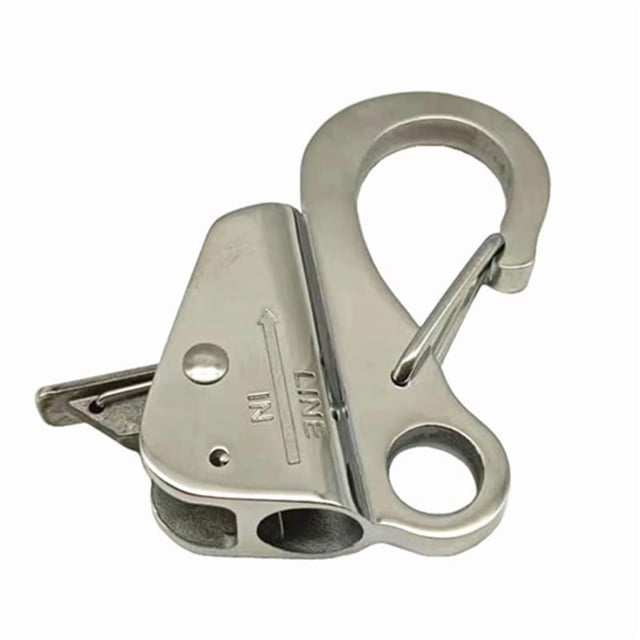 Stainless Steel Boat Clip Quick Threading Spring Adjustable Line Length Sliding Anchor Hook Marine Yacht Accessories