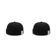 thumbnail image 3 of Sonducket Moda Skullcap 3 rayas estampado marinero cálido cubo Docker gorras sin borde sombrero gorro para bailar al aire libre negro Negro 2piezas, 3 of 6