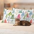 thumbnail image 3 of Christmas Outdoor Pillow Covers 20"x12" Set of 2, Waterproof Throw Pillow Covers for Patio Furniture, Cartoon Xmas Tree Winter Abstract Decorative Cushion Pillowcases for Garden Porch Couch Sofa, 3 of 9