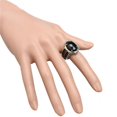 thumbnail image 3 of Mens Titanium Steel Ring With Gemstone Vintage Punk Gothic Retro Jewelry Gift For Him Ideal For Everyday Style, 3 of 9