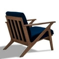 thumbnail image 3 of Omax Decor Zola Solid Wood and Velvet Upholstered Accent Armchair in Blue, 3 of 4