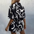 thumbnail image 4 of MKLEKYY Conjunto De 2 Piezas Para Mujer, Pantalones Cortos Para Correr, Camisas Informales De Gran Tamaño Con Botones Y Pijama Corto, 4 of 4