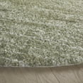 thumbnail image 3 of SAFAVIEH Tahoe Trudi Distressed Shag Area Rug, Sage/Ivory, 6'7" x 6'7" Round, 3 of 8