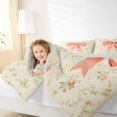 thumbnail image 4 of Manfei Cute Bow 7 Pieces Full Size Bedding Sets,Rustic Plant Flower Full Size Bed in a Bag,Light Gray Reversible, 4 of 7