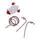 thumbnail image 4 of Kearding Construcción robusta de los tenedores del vidrio de la botella de vino de la Navidad del metal con los regalos del tema de la Navidad Almacenamiento y organización del hogar sombrero rojo, 4 of 6